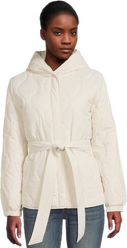 Lauren Ralph Lauren womens Belted Hooded Soft Puffer 25" in Saudi Arabia