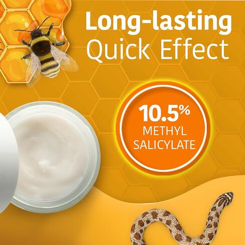Veneno de Abeja Aceite de Vibora 3-Pack (18.5 oz Total) - Warming Methyl Salicylate 10.5% Pain Relief Cream - Fast-Acting, Non-Greasy Analgesic for Muscle & Joint Comfort in Saudi Arabia