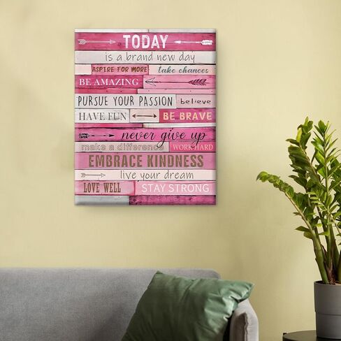 Pink Wall Decor, Inspirational Quotes Wall Art For Teen Girls, Office Gifts for Women Pink Room Bedroom Home Decor Gifts 8x10 Inch in Saudi Arabia
