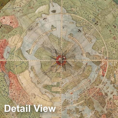Historic Map - Map of the World, 1587, Urbano Monte - Vintage Wall Art 24in x 24in in Saudi Arabia
