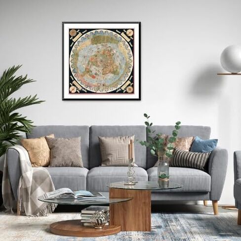 Historic Map - Map of the World, 1587, Urbano Monte - Vintage Wall Art 24in x 24in in Saudi Arabia