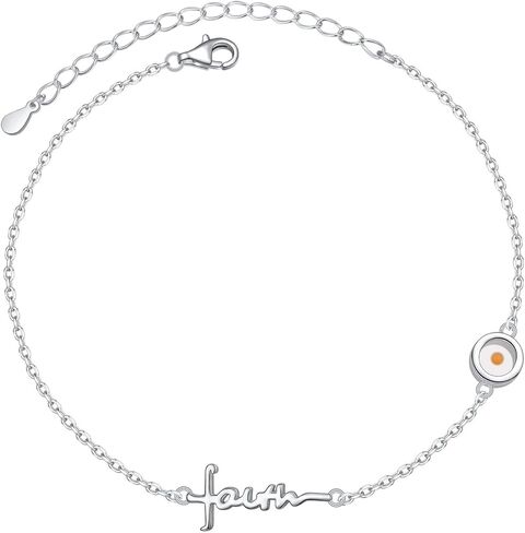 DAOCHONG Mustard Seed Faith Cross Bracelet S925 Sterling Silver Faith Matthew 17:20 Bracelet Christian Jewelry Religious Gifts for Women Inspirational, 7" + 2" in Saudi Arabia