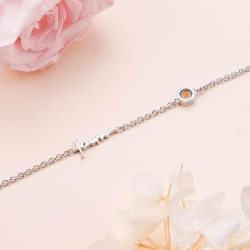 DAOCHONG Mustard Seed Faith Cross Bracelet S925 Sterling Silver Faith Matthew 17:20 Bracelet Christian Jewelry Religious Gifts for Women Inspirational, 7" + 2" in Saudi Arabia