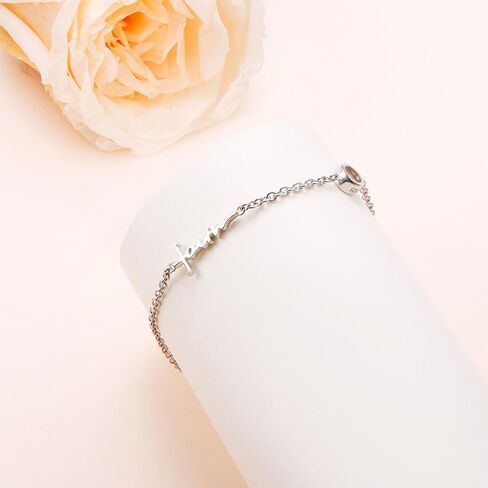 DAOCHONG Mustard Seed Faith Cross Bracelet S925 Sterling Silver Faith Matthew 17:20 Bracelet Christian Jewelry Religious Gifts for Women Inspirational, 7" + 2" in Saudi Arabia