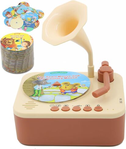 Kids Phonograph with 99 Cards, Toddler Record Player, Story & Music Player, Kids Music Player, Educational Phonograph for Boys and Girls Age 3+, Toddler Toys for Early Learning in Kuwait