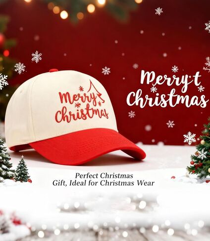 قبعة Waldeal Merry Christmas Trucker للرجال والنساء، قبعة للأب في عيد الميلاد قابلة للتعديل بلونين للجنسين، قبعة حفلات العطلات in Saudi Arabia