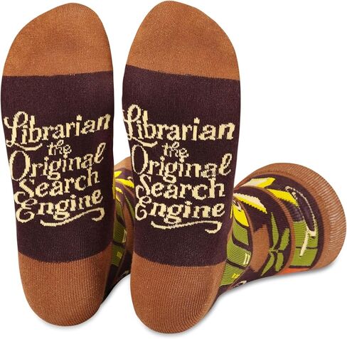 InnoBeta Librarian Gifts Socks for Women Men - Appreciation Gifts for Librarian, One Size in Saudi Arabia