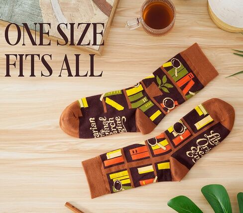 InnoBeta Librarian Gifts Socks for Women Men - Appreciation Gifts for Librarian, One Size in Saudi Arabia