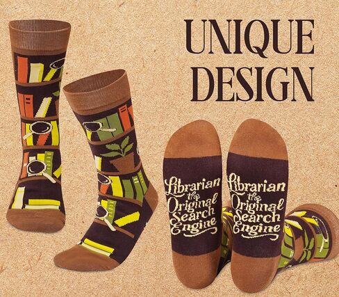 InnoBeta Librarian Gifts Socks for Women Men - Appreciation Gifts for Librarian, One Size in Saudi Arabia