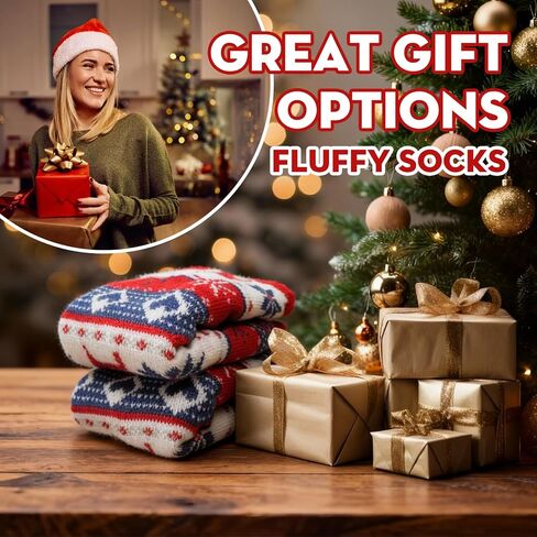 Wool-Blend Thermal Socks, Extra Thick & Warm Winter Crew Socks for Cold Weather, Single Pair Cozy Socks in Saudi Arabia