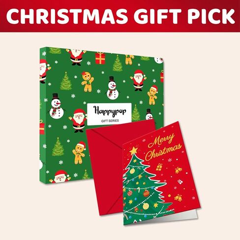 HAPPYPOP Funny Christmas Socks - Unisex Merry Animal Xmas Gifts for Adult & Kids with Card in Saudi Arabia