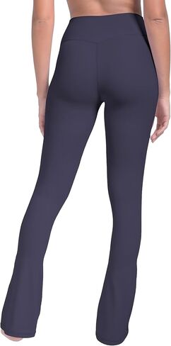 Sunzel High Waist Mini Flared Leggings for Women,Tummy Control Casual Flare Yoga Pants for Yoga Workout Gym 28" Ash Blue S in Saudi Arabia