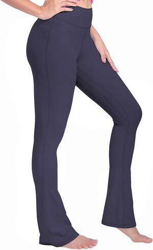 Sunzel High Waist Mini Flared Leggings for Women,Tummy Control Casual Flare Yoga Pants for Yoga Workout Gym 28" Ash Blue S in Saudi Arabia