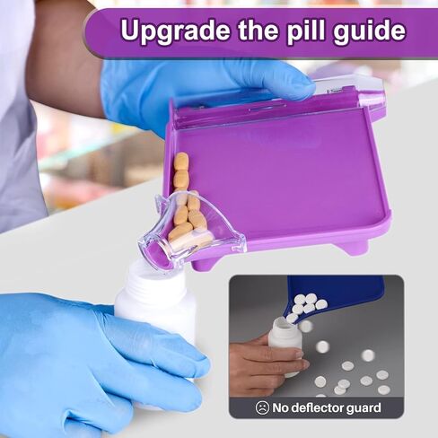 SimCoach Pill Counting Tray, Left Hand Pill Counter with Spatula,Pharmacy Counting(Purple) in Saudi Arabia