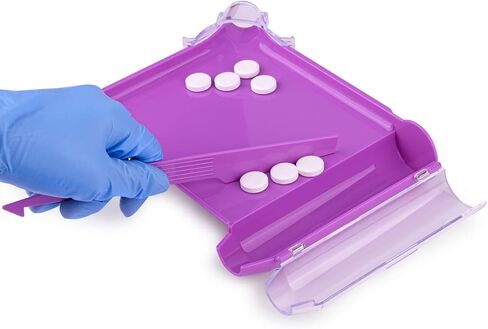 SimCoach Pill Counting Tray, Left Hand Pill Counter with Spatula,Pharmacy Counting(Purple) in Saudi Arabia
