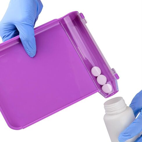 SimCoach Pill Counting Tray, Left Hand Pill Counter with Spatula,Pharmacy Counting(Purple) in Saudi Arabia