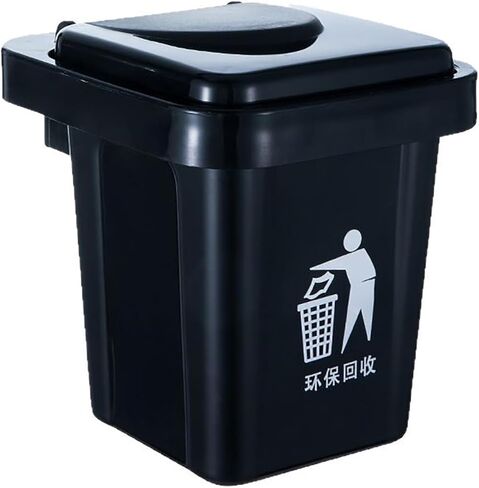 Trash Can Ashtray With Lid Stainless Steel Liner with Hook Sticker Creative Wall Hanging Anti-fly Ash Ashtray for Bathroom in Kuwait