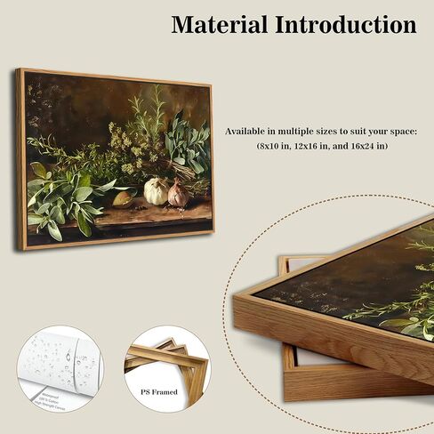 Floating Framed Vintage Kitchen Wall Art, Yellow Lemon Still Life Wall Decor Oil Paintings, Rustic Farmhouse Artwork Canvas Posters Prints Pictures for Living Room Bedroom Home Decor 12x16 Inch in Saudi Arabia