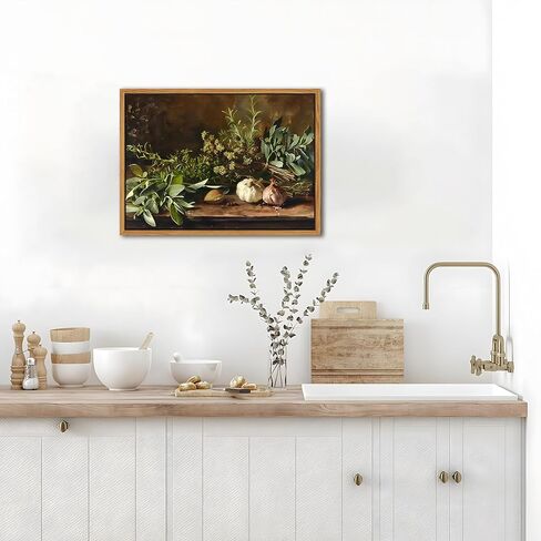 Floating Framed Vintage Kitchen Wall Art, Yellow Lemon Still Life Wall Decor Oil Paintings, Rustic Farmhouse Artwork Canvas Posters Prints Pictures for Living Room Bedroom Home Decor 12x16 Inch in Saudi Arabia