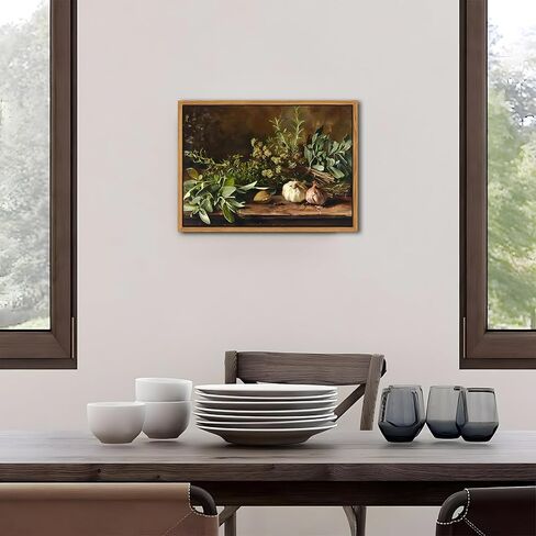 Floating Framed Vintage Kitchen Wall Art, Yellow Lemon Still Life Wall Decor Oil Paintings, Rustic Farmhouse Artwork Canvas Posters Prints Pictures for Living Room Bedroom Home Decor 12x16 Inch in Saudi Arabia