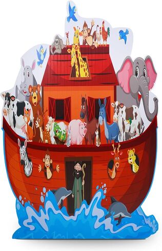 6 Feet Noah's Ark Stand up Cardboard Cutout Life Size Religious Theme Party Decoration Backdrop Photo Props Stand up Noah Ark Bible's Standup Cardboard for Sunday School Christ Theme Party in Saudi Arabia