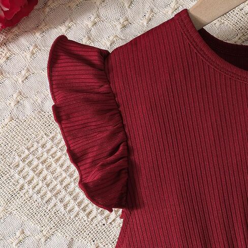 Elegant Red Floral Print Dress, Party Outfit for Girls, Classic Red Dress for Daily Wear in Saudi Arabia