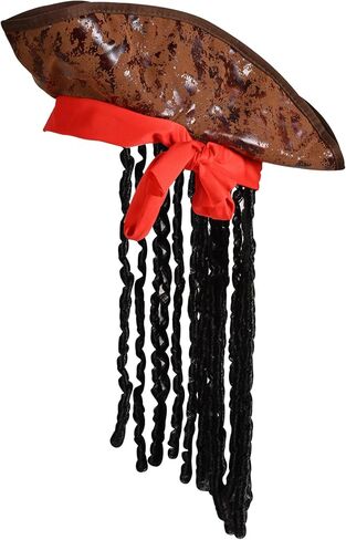 Beistle Caribbean Pirate Hat with Dreadlocks in Saudi Arabia
