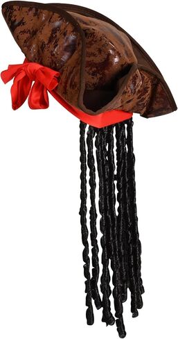 Beistle Caribbean Pirate Hat with Dreadlocks in Saudi Arabia