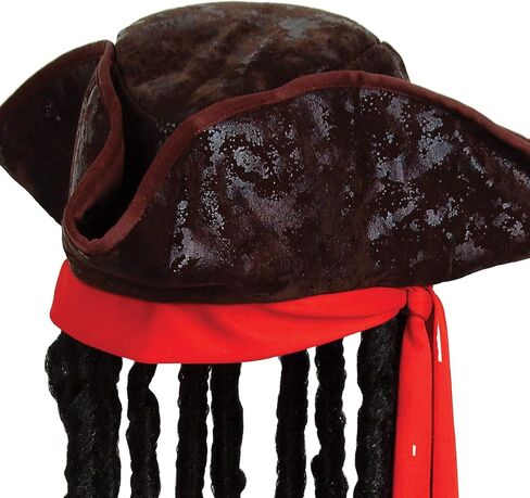 Beistle Caribbean Pirate Hat with Dreadlocks in Saudi Arabia