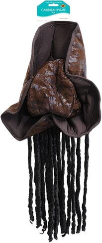 Beistle Caribbean Pirate Hat with Dreadlocks in Saudi Arabia