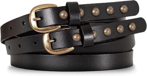 Lucky Brand womens Studded Leather Belt | Stylish | Classic | Modern | Jeans | Pants | Skirt | Dress in Saudi Arabia