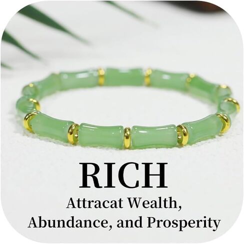 Money Bracelets for Women, Feng Shui Lucky Wealth Bracelet, Jade Crystal Bracelet Good Luck Jewelry Gifts for Her Him in Saudi Arabia