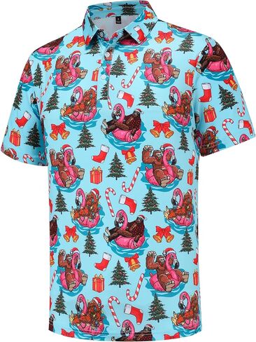 Men's Golf Polo Shirts Short Sleeve Performance Moisture Wicking Quick Dry Golf Polo Shirts for Men in Kuwait