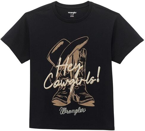 Wrangler Women's Hey Cowgirls Black Beauty Tee Shirt in Saudi Arabia