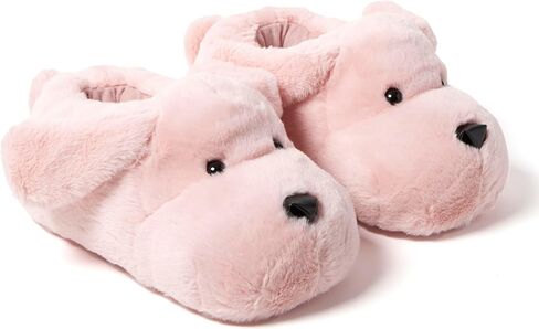 Dearfoams Women's Cozyfoams Plush Animal Slippers – Fuzzy Character House Shoes Memory Foam Comfort in Saudi Arabia