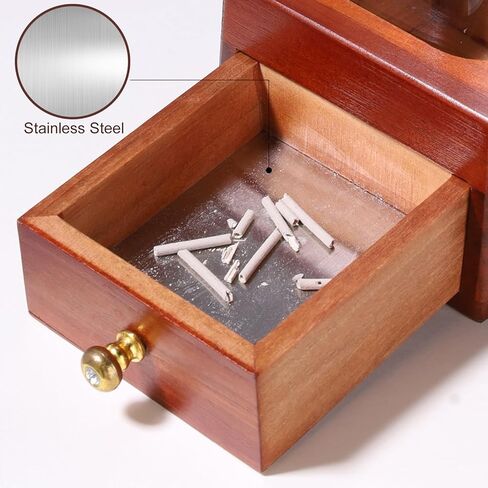 SAMEBUTECO Windproof Incense Holder with Drawer, Ash-Free Glass Tube, Fireproof Stainless Steel Base, Wood Incense Burner for Meditation, Yoga, and Spa (20 Sticks Included) in Saudi Arabia