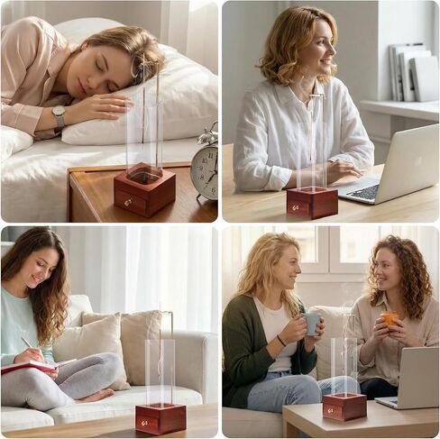 SAMEBUTECO Windproof Incense Holder with Drawer, Ash-Free Glass Tube, Fireproof Stainless Steel Base, Wood Incense Burner for Meditation, Yoga, and Spa (20 Sticks Included) in Saudi Arabia
