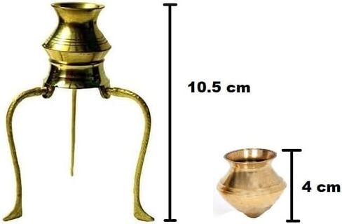 Shivling Stand with Brass Puja Plate Jalabhishek of Shivling Brass Lota for Puja Tripai Small Kalash Pot Hindu Item Showpiece for Pooja in Saudi Arabia