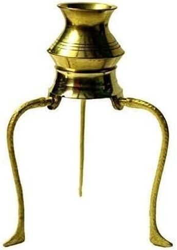 Shivling Stand with Brass Puja Plate Jalabhishek of Shivling Brass Lota for Puja Tripai Small Kalash Pot Hindu Item Showpiece for Pooja in Saudi Arabia