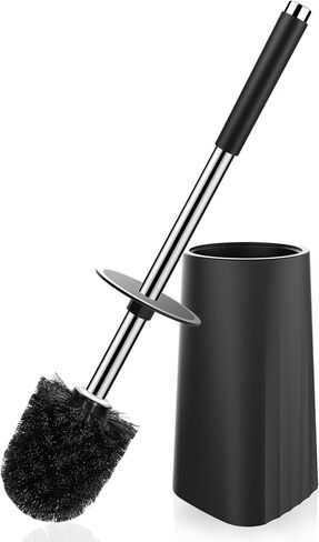 فرشاة المرحاض سيت سيل، فرشاة المرحاض ذات الحجم الصغير وحامل فرش المرحاض للحمام مع 304 فرشاة تنظيف المرحاض بمقبض من الفولاذ المقاوم للصدأ مع شعيرات تنظيف متينة، مقاومة للرذاذ in Kuwait