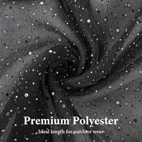 Fashion Head Scarf for Women Black Rhinestone Head Scarf for Women, 31.5 Inch Square Bandana, Sparkling 90s Style Hair Wrap & Shawl in Saudi Arabia