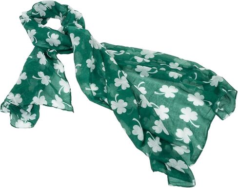 St-Patricks-Day-Scarf Green-Shamrock Shawl-Warp Soft Lighweight-Irish-Scarf for Women Girls in Saudi Arabia