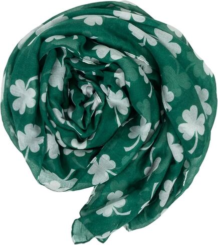 St-Patricks-Day-Scarf Green-Shamrock Shawl-Warp Soft Lighweight-Irish-Scarf for Women Girls in Saudi Arabia