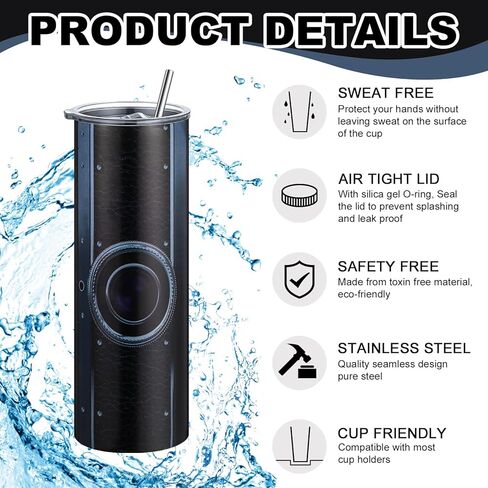 Patelai 5 Pcs Photographer Gift Set for Men Women Funny Camera Lovers Gift with 1 Pcs Stainless Steel Tumbler Socks Keychain Greeting Card with Box for Photo Lovers Camera Encouragement Set in Saudi Arabia