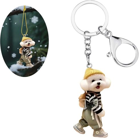 Cute Dog Keychain Personalized Keychain for Dog Lovers Incorporating the Cute Image of a Cartoon Stylish Keyring in Saudi Arabia