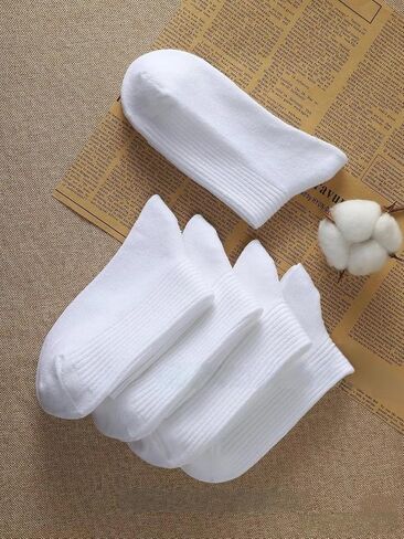 6 Pairs Calf Socks for Women,Women Ankle Socks,Cotton Crew Socks,Soft Above Ankle Sock Size 5-10 in Saudi Arabia