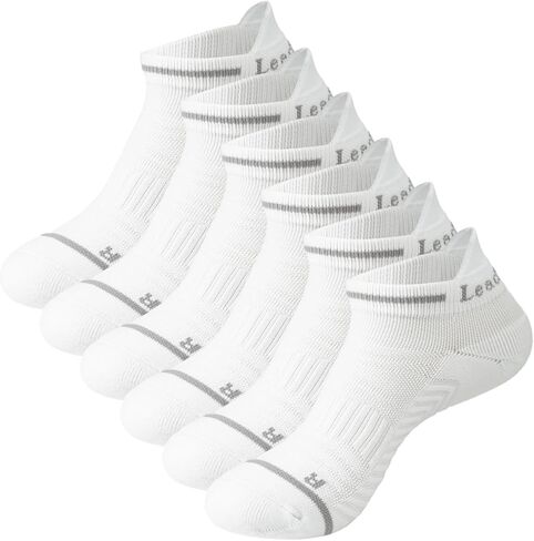 LeaderKing 3/6 Pairs of Unisex Ankle Compression Running Socks, Low-Cut Anti-Blister Socks for Hiking Sports in Saudi Arabia