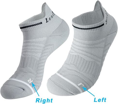 LeaderKing 3/6 Pairs of Unisex Ankle Compression Running Socks, Low-Cut Anti-Blister Socks for Hiking Sports in Saudi Arabia