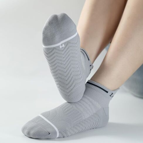 LeaderKing 3/6 Pairs of Unisex Ankle Compression Running Socks, Low-Cut Anti-Blister Socks for Hiking Sports in Saudi Arabia