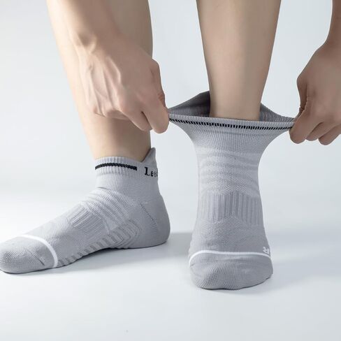 LeaderKing 3/6 Pairs of Unisex Ankle Compression Running Socks, Low-Cut Anti-Blister Socks for Hiking Sports in Saudi Arabia
